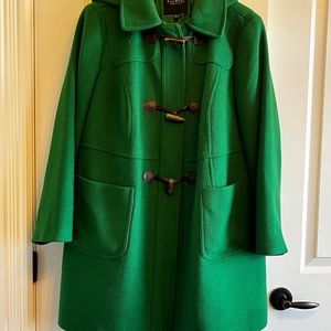 Talbots 18 W Petite Green Wool Blend Coat